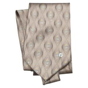 Versace‎ Classic V2 Silk Tie Geometric Diamonds Dark Gray Medusa Head 55" x 4"